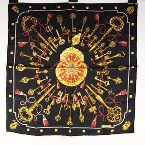 Hermes Les Cles Silk Pocket Scarf